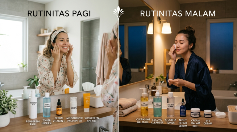 Rutinitas Skincare Pagi & Malam untuk Kulit Sehat